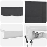 Retractable Awning Manual Anthracite 300 x 250 cm Fabric, Metal 3329930