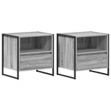 Bedside Table with Drawer 2 pcs Grey Sonoma 50 x 39.5 x 50 cm 886673