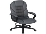 Faux Leather Office Chair - Charcoal Grey T3398P377441