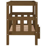 Dog Bed Honey Brown 65.5x50.5x70 cm Solid Wood Pine 822375