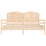 Bed Frame without Mattress 200x200 cm Solid Wood 3194201