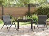 Garden Dining Set 3 pcs Grey Powder-Coated Steel 3379275