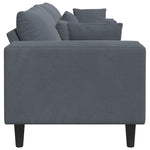 Velvet Sofa with Cushion Dark Grey 208 cm Velvet 3335154