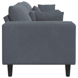Velvet Sofa with Cushion Dark Grey 208 cm Velvet 3335154