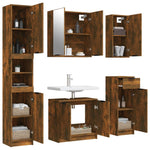 ZNTS 5 Piece Bathroom Cabinet Set Smoked Oak Engineered Wood 3115857