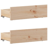 Bed Frame without Mattress with Headboard 75x190 cm Small Single Solid Wood Pine 3308789