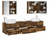 Bathroom Furniture Set 5 pcs Smoked Oak 3407011