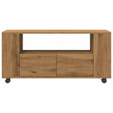 ZNTS TV Cabinet with Wheels Artisan Oak 102x34.5x43 cm Engineered Wood 855991
