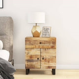 ZNTS Bedside Cabinet 50x33x60 cm Solid Wood Mango&Engineered Wood 350668