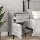 ZNTS Bedside Cabinets 2 pcs Grey Sonoma 40x35x70 cm 819721