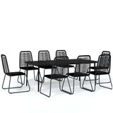 Garden Dining Set Black 3099100