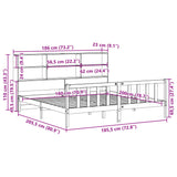 Bookcase Bed without Mattress White 180x200 cm Super King Solid Wood Pine 3321711