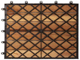 Decking Tile 10 pcs Brown 30 x 30 cm Acacia Hardwood 42046707