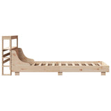 ZNTS Bed Frame without Mattress 100x200 cm Solid Wood Pine 3306426