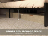 Industrial Double Frame, 5FT Steel Base with Headboard, Footboard, Slatted Support and Under T3398P340963