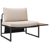 Garden Dining Set 3 pcs Taupe Steel 3335893