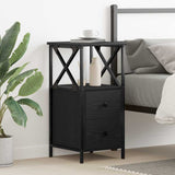 Bedside Cabinet Black Oak 34 x 35.5 x 70 cm Engineered Wood 862919