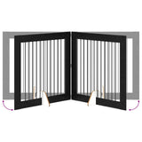 Dog Gate with Stands 2 pcs Black Oak 100 x 100 cm 892025