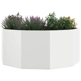 Planter White 120 x 120 x 50 cm Steel 883746
