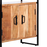 ZNTS 4-Tier Bookcase 80x30x180 cm Solid Acacia Wood 284420