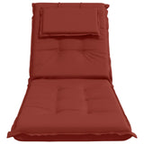 Sunlounger Cushion GEMERT 100% Polyester Red 190 x 50 x 9 cm 947493