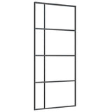 Sliding Door with Hardware Set 90x205 cm ESG Glass&Aluminium 3332919