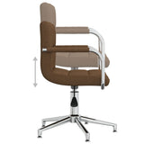 Swivel Office Chair Brown Fabric 334732