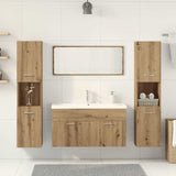 5 Piece Bathroom Furniture Set Artisan Oak Engineered Wood 3328920