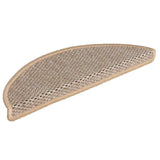 Stair Mats Self-adhesive Sisal-Look 15 pcs 56x17x3 cm Light Beige 326868