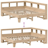Bookcase Bed without Mattress 140x200cm Solid Wood Pine 3324538