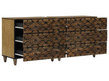 Sideboard 2 pcs Brown 60 x 33.5 x 75 cm Solid Mango Wood 3310106