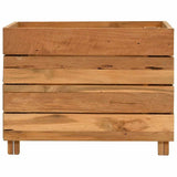 Raised Bed 50x40x38 cm Recycled Teak Wood and Steel 47421