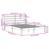 Bed Frame with Headboard without Mattress 120x190 cm Small Double 3306776