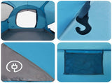 Car Tent with Roof Blue 239 x 210 x 210 cm Polyester and Steel 42028536