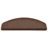 Stair Mats 15 pcs 65x24x4 cm Brown Half Round Large 322367