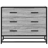 Drawer Cabinet Grey Sonoma 70x41x56 cm Engineered Wood 849077