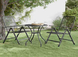 Folding Chairs 2 pcs Expanded Metal Mesh Anthracite 317340