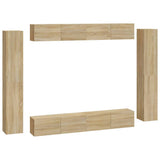 8 Piece TV Cabinet Set Sonoma Oak Engineered Wood 3114296