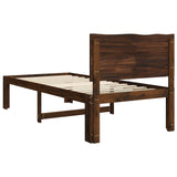 Single Bed Frame with Headboard ROSTOCK Dark Brown 75 x 190 cm 903395