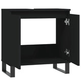Bathroom Cabinet Black 58x33x60 cm Engineered Wood 831589