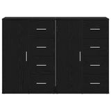 Sideboard 2 pcs Black Oak 60 x 31 x 84 cm Engineered Wood 3334313