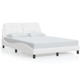Bed Frame without Mattress "Zadar" White 140x190 cm Faux Leather 3208178