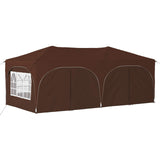 Pop-up Party Tent 575 x 288 x 245 cm Brown Oxford Fabric 42019907
