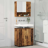 Bathroom Furniture Set 2 pcs Old Wood Engineered wood & Metal 3392941