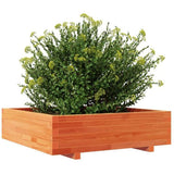 Garden Planter Wax Brown 90x90x26.5 cm Solid Wood Pine 847315