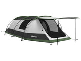 Three-Man Camping Tent, with Two Rooms and Porch - Green T3398P349043