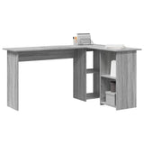 Desk with Shelf Grey Sonoma 142 x 102 x 73 cm Engineered Wood 869295