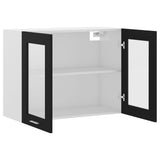 Hanging Glass Cabinet Lyon Black 80x31x60 cm Engineered Wood 802530