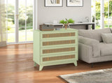 Chest of Drawers, 4-Drawer Storage Organiser Unit with Rattan Element for Bedroom, Living Room, T3398P378729