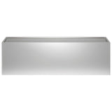 Garden Planter 2 pcs Silver 100 x 30 x 30 cm Galvanised Steel 8005229